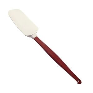 Rubbermaid Commercial High Heat Scraper Spatula White Silicone Red Handle 13.5in